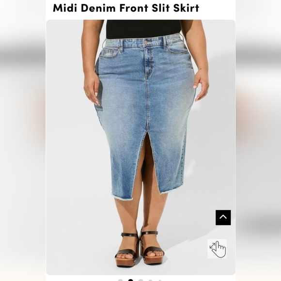 torrid Dresses & Skirts - Torrid Midi denim skirt, Light Blue  Size 16, new without tags